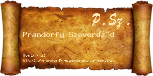 Prandorfy Szeveréd névjegykártya
